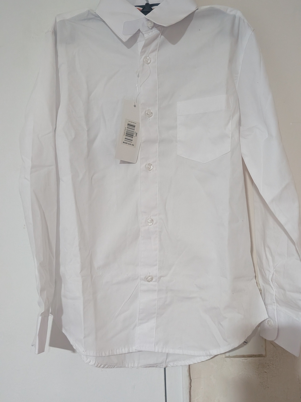 Classic White Men's Button-Down Shirt